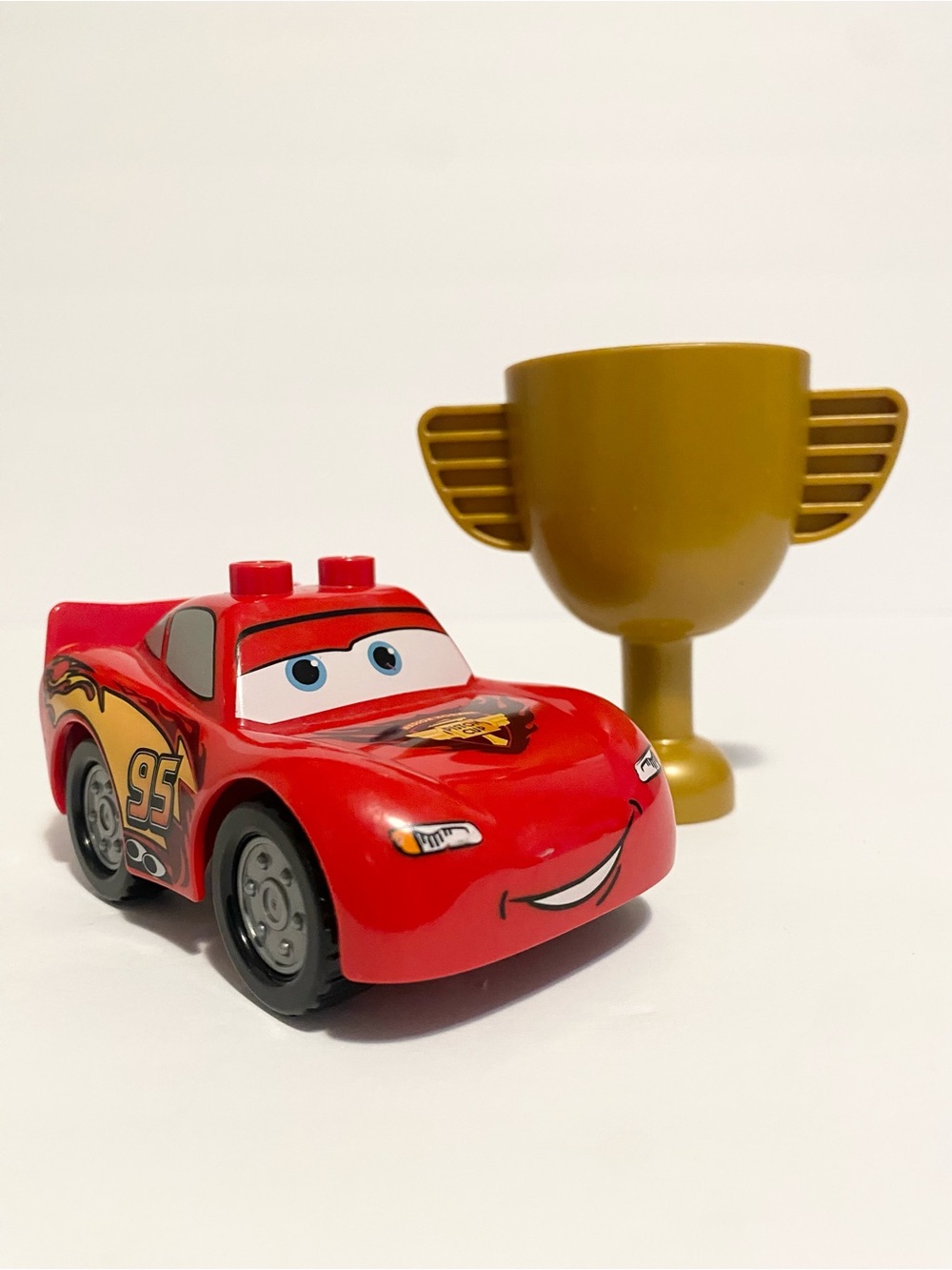 Lego Duplo Pixar Cars Lightning McQueen Piston Cup Trophy Red Vehicle Toy Lot